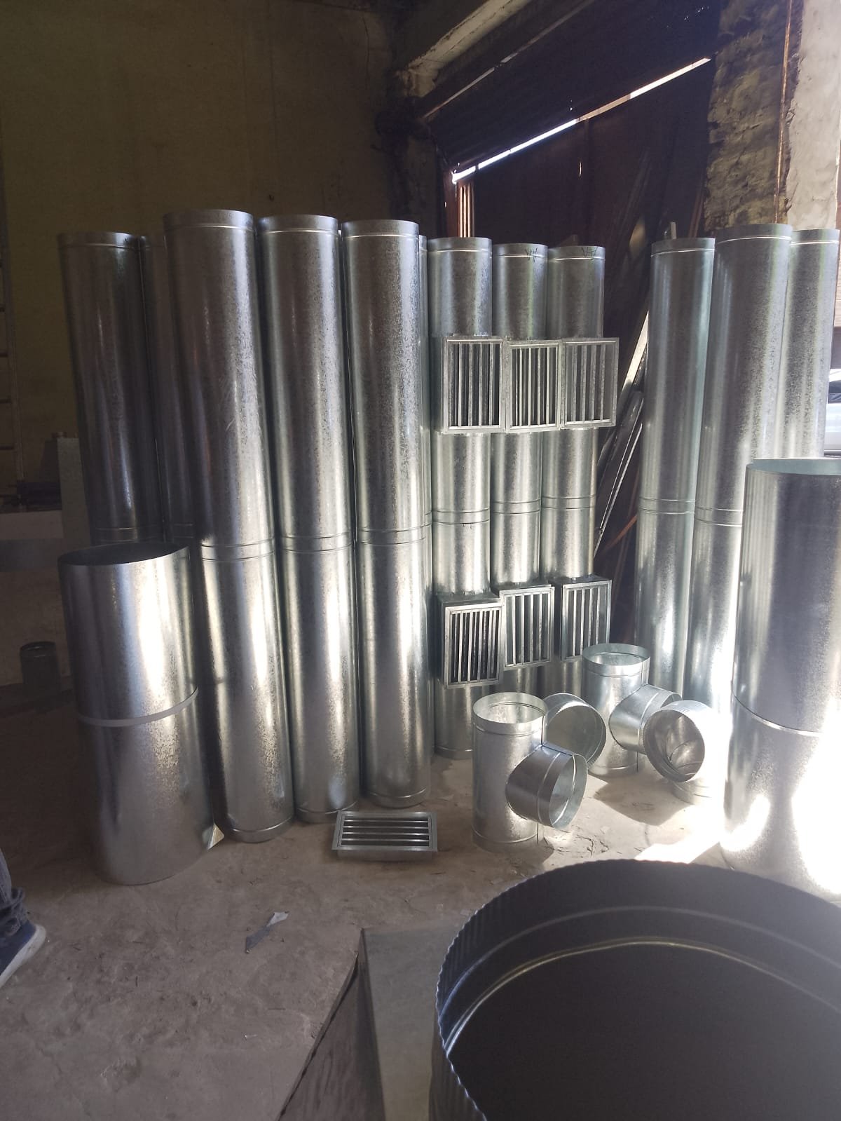 Conductos circulares metálicos para ventilación